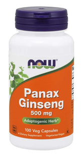 Panax Ginseng Ginseng 500 MG 100 Capsule NOW FOODS